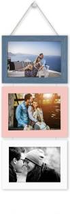 Art Street Set of 3 Blue, Pink, White Wall Hanging Photo Frames for Home Decoration Pack of 3