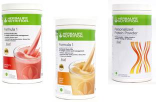 HERBALIFE Formula 1 Shake Strawberry & Orange Cream Flavor With Protein Powder 400 Gm Protein Shake