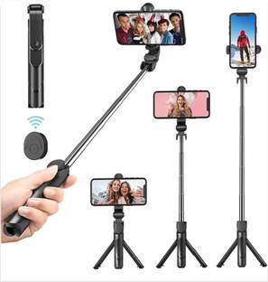 wazny Best XT-02 Bluetooth Extendable Selfie Stick Wireless Remote, 2 Level Fill Light Tripod Bracket, Tripod