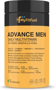 MyFitFuel Men Advance Daily Multivitamin (26 Vitamins, Minerals, Herbs Extracts) 20 Capsules