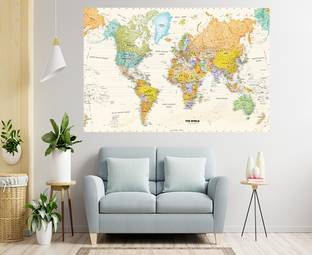 Decorative Production Countries & Cities Multicolor Wallpaper