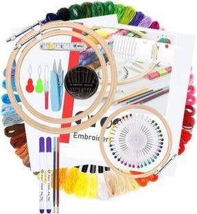 Royal Villa mbroidery Materials Starter Kit For Cross Stitch. Embroidery Hoop