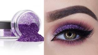 Latixmat PURPLE GLITTER MULTI USE EYE SHADOW POWDER FOR ALL SKIN TYPE 2 g