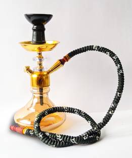 Misr Puff Hookah set 12 inch Glass, Gold Plated Hookah