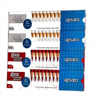 APSARA GLASS MARKING PENCIL RED 20, WHITE 20 Pencil
