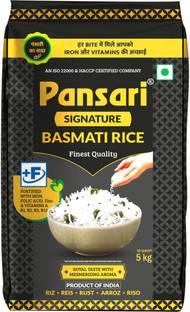 Pansari 2-Years Aged Long Grain Premium Quality Signature Basmati Rice,Biryani Rice, Pulav Rice- 5KG Pack Basmati Rice (Long Grain, Raw)