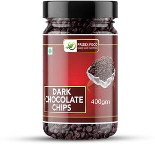 Prizex Dark Chocolate Chips | Choco Chips 400gm Choco Chips Solid