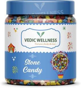 vedic Wellness Stone Candy ( Pebbles) - Rock Candy | Milk Stone Chocolate {Special Jar Packing} Candy