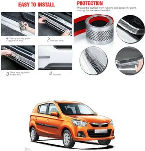 PROEDITION Car door bumper sill Protection Anti-Collision Strip Rubber Scratch Carbon 161 Matte, Glossy, Chrome Maruti Alto K10 Side Garnish