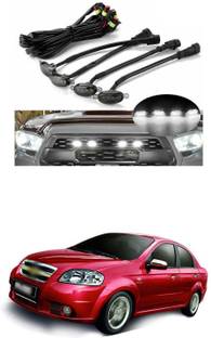 PECUNIA 4Pcs Led Front Grille Light Fuse Adapter Wiring Kit,Smoked Lens 1 Headlight Car, Motorbike LED for Chevrolet (12 V, 55 W)
