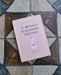 Wellscart 5 minute gratitude journal, personal development, self help book A5 Journal Ruled 183 Pages