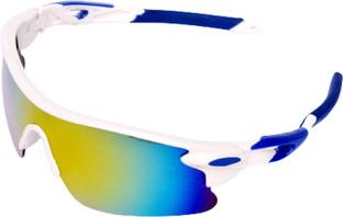 केरेटो Sports Googles UV Protection For Boys Cricket Goggles/ Cycling Sunglasses (White) साइक्लिंग के चश्मे