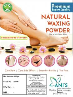 ANI'S Sandalwood Hair Removal Wax Powder-Instant Hair Remover- No Pain Men and Women Wax