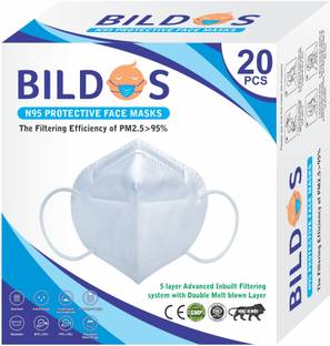 BILDOS N95 Mask with Melt blown Layer N95 Mask Respirator 5 Layer Breathable Mask