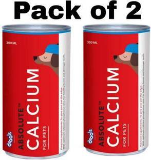 Drools Calcium 300ml*2 = 600Ml Syrup PACK OF 2 Chicken 0.7 kg (2x0.35 kg) Dry New Born Dog Food