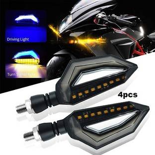 PRTEK Side, Front, Rear LED Indicator Light for Universal For Bike, Hero, Honda, Bajaj, Bullet, KTM, Yamaha, Royal Enfield Universal For Bike
