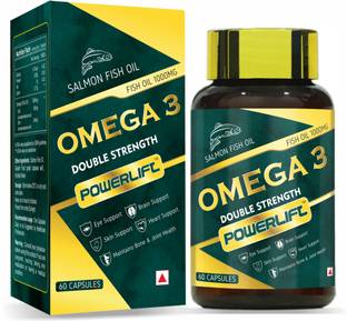 POWERLIFT Omega 3 Fish Oil 1000mg [360mg EPA & 240mg DHA, 60 Softgel]