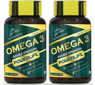 POWERLIFT Omega 3 Fish Oil 1000mg ( 360mg EPA & 240mg DHA, 120 Softgel )