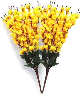OM COLLECTIONS Orchids artificial Flower Yellow Orchids Artificial Flower