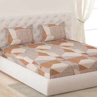 Moca by Monte Carlo 210 TC कॉटन किंग प्रिंटेड बेडशीट