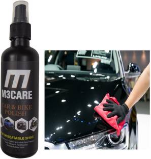 M3CARE Liquid Car Polish for Metal Parts, Dashboard, Leather, Bumper, Exterior, Chrome Accent, Windscreen, Headlight