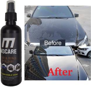 M3CARE Liquid Car Polish for Bumper, Chrome Accent, Dashboard, Exterior, Headlight, Leather, Tyres, Metal Parts, Windscreen