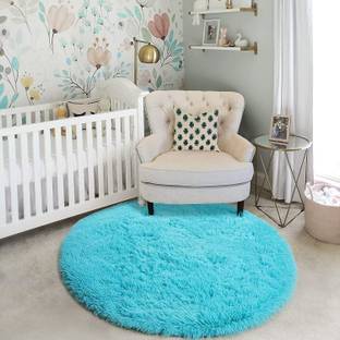SPA Furnishing Blue Polyester Area Rug