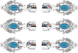 Ferio Silver Curtain Knobs Metal