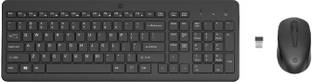 HP 330 Mouse & Keyboard Combo Wireless Standard Desktop Keyboard Compatible with Desktop, Laptop, Mac Numeric Keypad/2.4GHz Wireless Connection/1600 DPI/USB Receiver/LED Indicators
