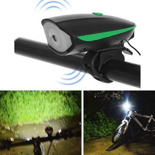 play run ™Cycling Electric Bell Headlight Waterproof Bike Front LED Front Light