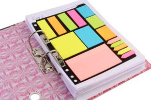 KNAFS Pack of 1 Sticky Notes & Page Markers,250 Size Notes,125 Page Markers 25X19cm 10 Sheets regular, 5 Colors