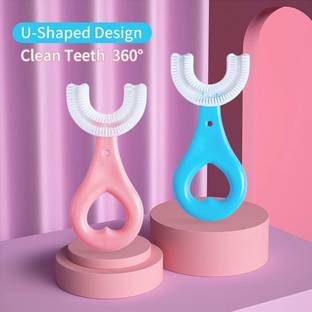 AHG TRADER Kids U-Shaped Toothbrush For 2-6 Years,Teeth Dental Care Extra Soft Toothbrush