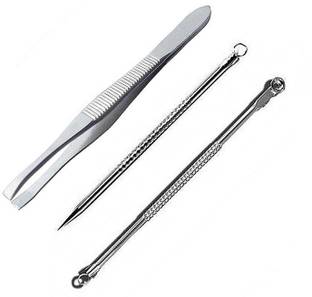 Zhunmun HimPrincy Slant Tip Tweezer & Plucker for Upper Lip, Eyebrows & Blackhead combo