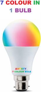 AMYSTY 9 W Basic Round B22 LED Bulb