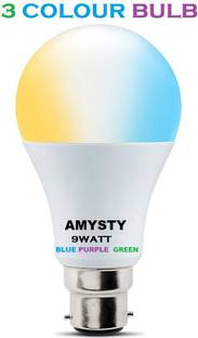 AMYSTY 9 W Basic Round B22 LED Bulb