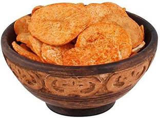 Organic Bites Ready to eat Potato Chips Spicy|Red Chilli Aloo Chips|Low Fat Masala PATTA Wafer Chips