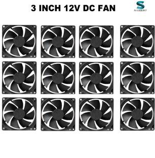 samest 3 inch DC 12V Cooling Fan for PC Case CPU Cooler Radiator Fan (pack of 12) Cooler