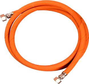 Cay Hose Pipe With 2 Brass Nuts and Clamp Fitting LPG Rubber Hose Pipe Clamp Fitting For Bhatti Stove,Orange Hose Pipe