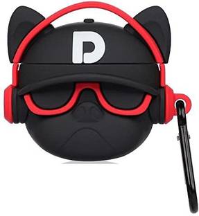 KHR APPLE Airpods (3rd Generation) Bluetooth Headset Silicon Case cover (Black Dog) के लिए