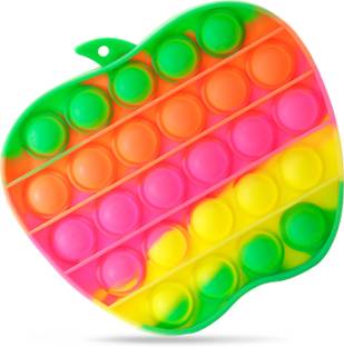 spartan kids Apple Pop It Fidget Toy with Pure Silicon, Push Pop Bubble Fidget Toy
