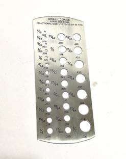 SAMENX Drill Gauge Tool Metric Standard Guide General Tool|Range 1/16 Inch to 1/2 Inch Hole Gauge