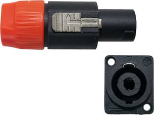 Ovicart Twist Lock 4 pin Male, Female speaker Connector Speak-on Plug NL4FC XLR 1 Pair 4 Pin L4FC XLR Male , Female Connector