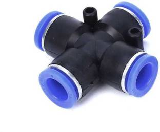 Cross Type Splitter Pneumatic 4-Way Connector Push In Fitting Air Hose Tube