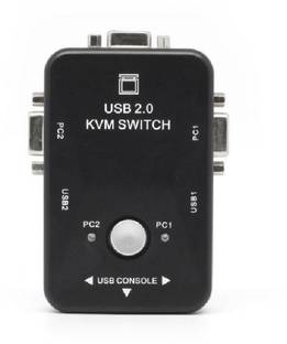 SINGING NOISE  TV-out Cable Port USB 2.0 Plus KVM Switch Box, Keyboard Video Mouse Switch Box, Control 2 PC