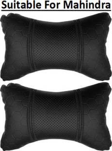RONISH Black Leatherite Car Pillow Cushion for Mahindra