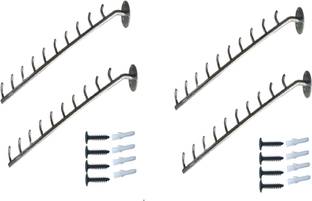 Q1 Beads 4 Pcs 10 Pin Stainless Steel Display Hooks Wall Drope Hanger for Shop , Boutique Door Hanger