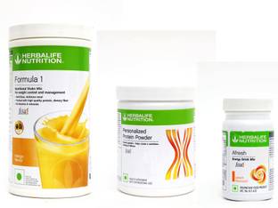 HERBALIFE Formula 1 Shake Mango + Protein 200 Gram + Afresh Peach For Weight Loss Nutrition Drink