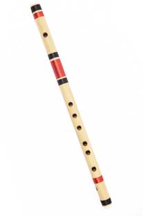 Shiv'z Muzic C SHARP medium BUDGET Bansuri, LEFT HAND 18.5 inches (FREE Written Manual & Bag) Bamboo Flute