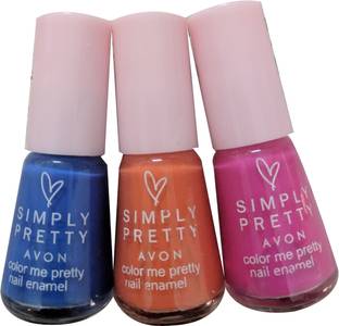 AVON Simply Color Me Pretty Flirty, Juicy Orange, Navy Blue