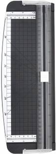 3A Featuretail A4 Paper Cutter 12 inch Cut with Automatic Hand Safeguard and Side Ruler. Plastic Grip Guillotine Paper Cutter